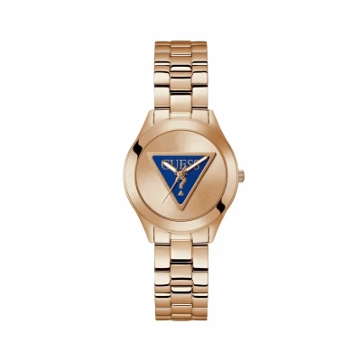 Afbeelding van Guess TRI Plaque Horloge, Dames, Maat: One Size, Rose gold