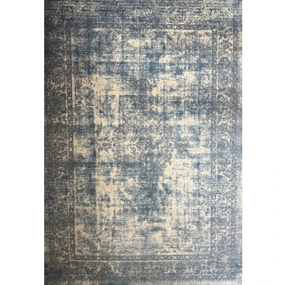 Afbeelding van Istanbul Vintage Vloerkleed Laagpolig Retro Tapijt Creme Blauw Rechthoek Polypropyleen 280x380cm