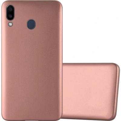 Afbeelding van Cadorabo Hoesje geschikt voor Samsung Galaxy M20 in METALLIC ROSE GOUD Beschermhoes gemaakt van flexibel TPU silicone Case Cover