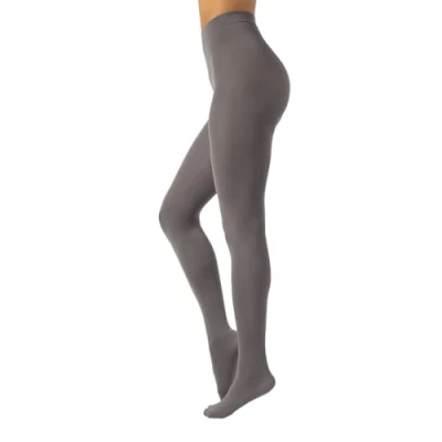 Afbeelding van Calzitaly Gekleurde microvezel panty M, L, XL 80 den gemaakt in Italië ondoorzichtig voor dames, grijs.