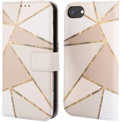 Afbeelding van imoshion Hoesje Geschikt voor iPhone 16e Design Bookcase smartphone Beige Graphic