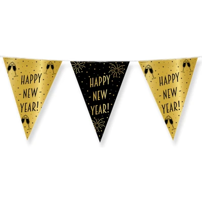 Afbeelding van Vlaggenlijn Slinger Happy New Year Classy 10 meter