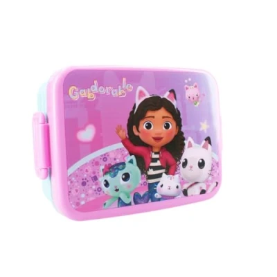 Afbeelding van My sweety pop Gabby&#039;s Dollhouse broodtrommel lunchbox voor kinderen kleuterschool school vakantie maaltijd 16 cm cadeau idee (Gabby&#039;s blauw/roze)
