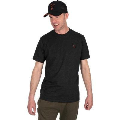Afbeelding van Fox Collection T shirt Black &amp; Orange XL Vis