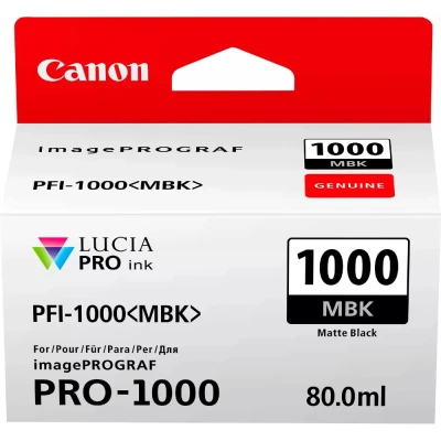 Afbeelding van Canon PFI 1000MBK Inktcartridge Mat zwart