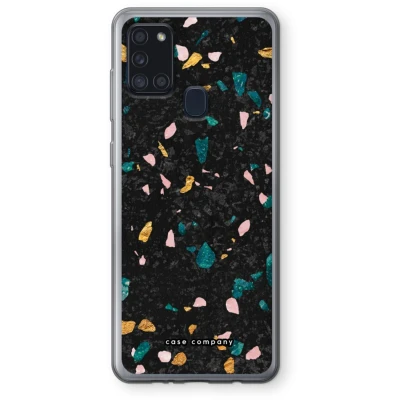 Afbeelding van Case Company® hoesje geschikt voor Samsung Galaxy A21s Terrazzo N10 Soft Cover Telefoonhoesje Bescherming aan alle Kanten en Schermrand
