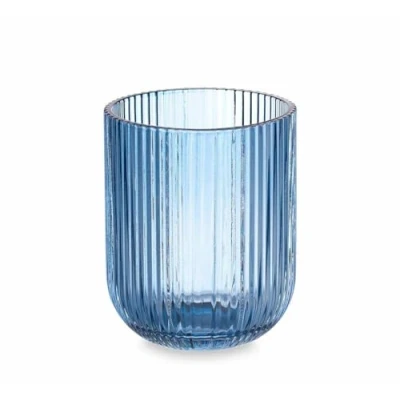 Afbeelding van Glas Strepen Blauw Kristal 270 ml (6 Stuks)