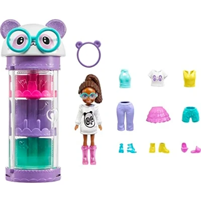 Afbeelding van Polly Pocket Panda Teddy Carrousel Style Roterende Kastset, HKW05, Multi