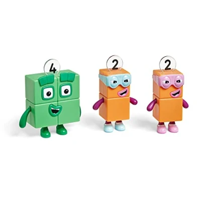 Afbeelding van Learning Resources Numberblock Four en de twee speels, officieel verzamelspeelgoed, bevat nummers vier 2 brutaal