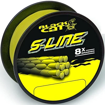 Afbeelding van Black Cat Gevlochten Lijn S Line Braided Yellow Maat : 0.42mm 45 kilo 250m