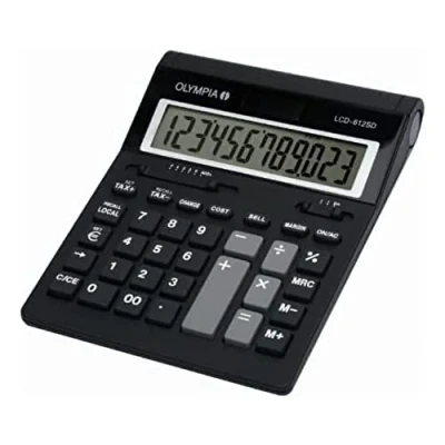 Afbeelding van Olympia LCD612 rekenmachine, zwart