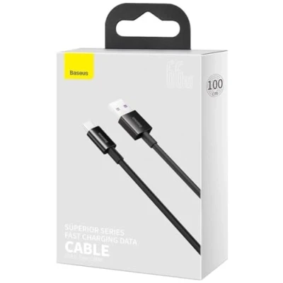 Afbeelding van Baseus Superior Series USB A naar C Kabel 66 Watt 1 Meter Zwart