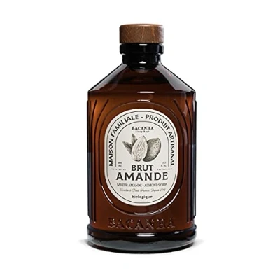 Afbeelding van BACANHA Biologische en ruwe siroop Amandelsiroop Voor koffie, cappuccino, latte cocktail 400 ml