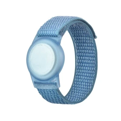 Afbeelding van AirTag Nylon loop bandje M/L Blauw Horlogebandje