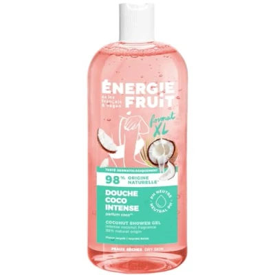 Afbeelding van ENERGIE FRUIT Douchegel pH neutraal kokos en biologische sheaboter gemaakt in Frankrijk veganistisch 500 ml