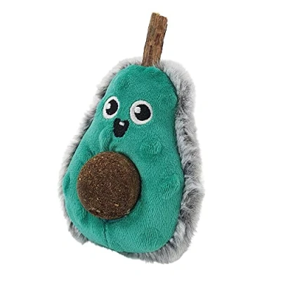 Afbeelding van Nobby 62419 Avocado pluche dier met Matatatabi stick en Catnip bal, 13 cm