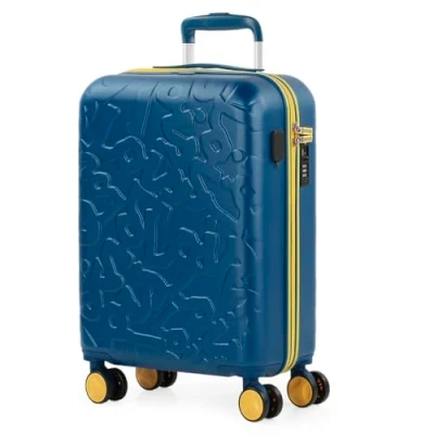 Afbeelding van Lois Koffers. Set van stevige koffer met 4 wielen grote koffer, vliegtuig, bagage voor op reis. reiskoffer. Combinatieslot 171100, blauw, Stijlvol