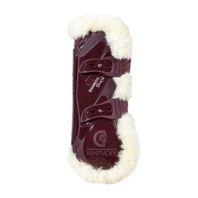 Image de Kentucky Horsewear Protèges Tendons Bamboo Elastic Vegan Sheepskin Bordeaux M