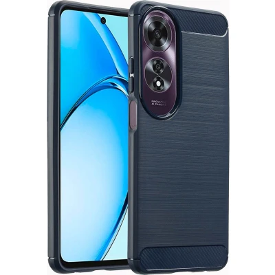 Afbeelding van imoshion Hoesje Geschikt voor Oppo A60 (4G) Siliconen Brushed Backcover Donkerblauw