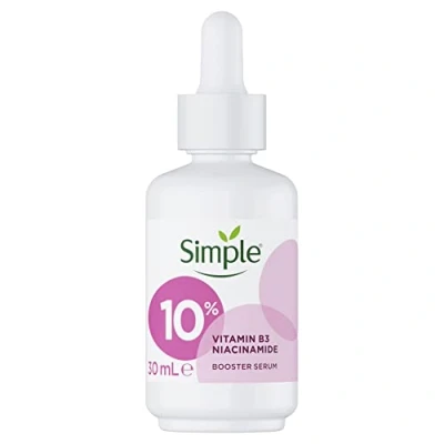 Afbeelding van Simple Booster serum 10% niacinamide (vitamine B3) huidverzorgingsproduct Geschikt voor alle huidtypes een gelijkmatige teint en textuur, 30 ml