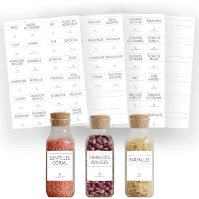Afbeelding van Avery Minimalistische voedseletiketten voor potten, 96 stuks, 48 mm x