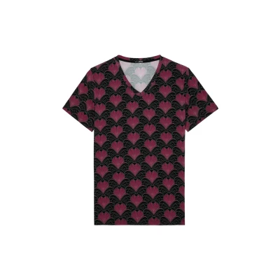 Afbeelding van HOM Hemd, Heren, Maat: XL, Bordeaux print