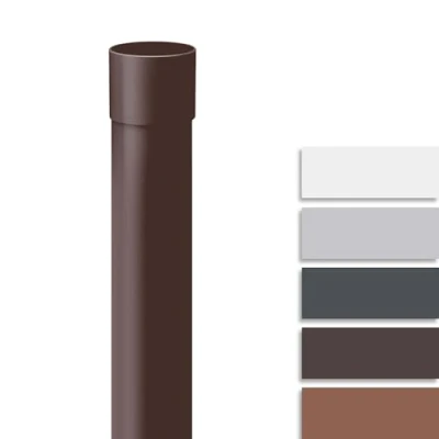 Afbeelding van INEFA Valpijp 100 cm, PVC DN 50, 1 stuk, donkerbruin, dakgootaccessoires, eenvoudige installatie, Made in Germany
