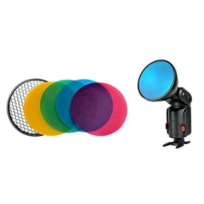 Image de Godox Witstro Ad s11/ad s12 Kit De Filtres Couleur + Grille Nid D&#039;abeille Pour Flashs Ad180 &amp; Ad360