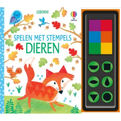 Afbeelding van Uitgeverij usborne spelen met stempels dieren