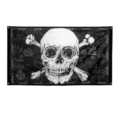 Image de Drapeau en polyester Pirates 150 x 90cm