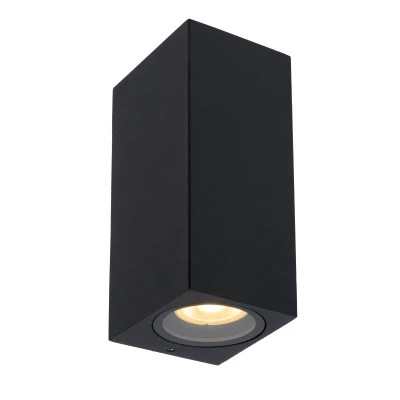 Afbeelding van Lucide ZARO Wandspot / Wandlamp Binnen/Buiten 2xGU10 IP44 Zwart