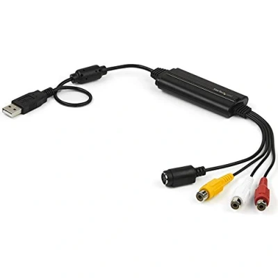 Image de StarTech.com USB Video capture Adapter Cable S Video/Composite to 2.0 SD Device TWAIN Support Analog Digital Converter For Media Storage Windows Only (SVID2USB232) Adaptateur de vidéo