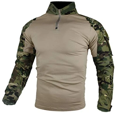 Afbeelding van Zuoxiangru tactisch shirt voor mannen, combatshirt, ripstop, ademend, multicamshirt jacht, militairen, airsoft, CP