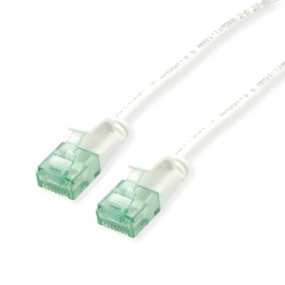 Afbeelding van ROLINE RM UTP DataCenter Patchkabel Cat.6A (Klasse EA), extra dun, wit, 0,3 m