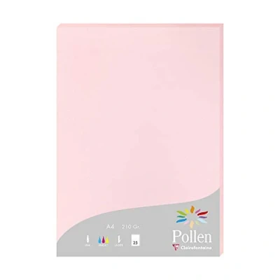 Image de Etui de 25 feuilles Pollen A4 Rose 210g