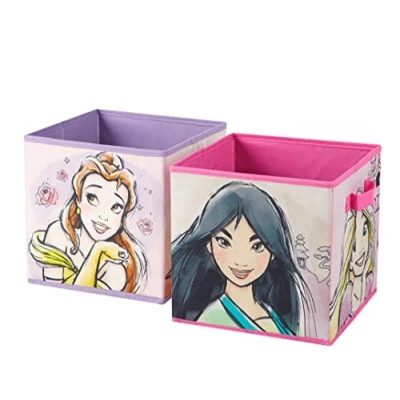 Afbeelding van Idea Nuova Disney Princess Opbergkubus, opvouwbaar, 25,4 x cm, 2 stuks