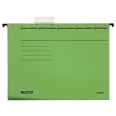 Afbeelding van Esselte Leitz 19853055 hangmap, alfa karton, 5 stuks, groen