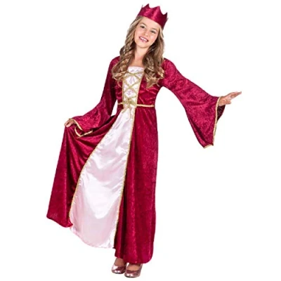 Afbeelding van Boland Kinderkostuum Renaissance Koningin Rood maat 152/164
