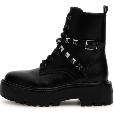 Afbeelding van Guess Enkellaarsjes met plateauzool NERO, Dames, Maat: 41, Nero Leer
