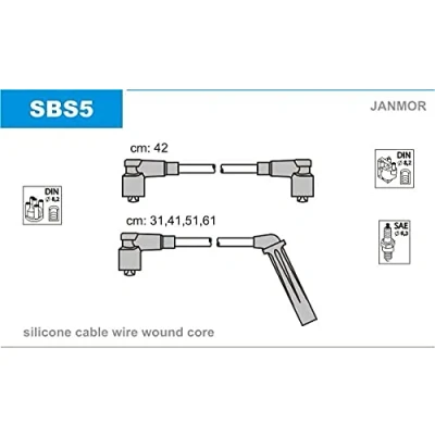 Afbeelding van JANMOR SBS5 Bougiekabelset