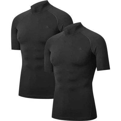 Afbeelding van Danish Endurance Compression Short Sleeve 2PACK Sport Tshirt, Heren, Maat: Medium, Black