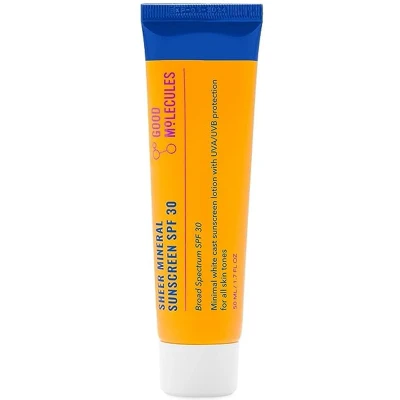 Afbeelding van Good Molecules Sheer Mineral Sunscreen SPF 30 Zonnebrand voor het gezicht 50ml