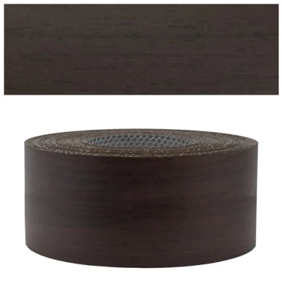 Afbeelding van Mprofi MT® melamine zang met smeltlijm, zangband voor plank, opstrijkbare rand meubelpanelen, (zwart eiken, 45 mm x 10 m)