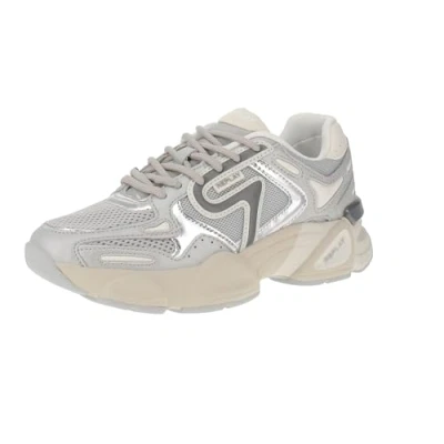 Afbeelding van Replay Destiny Space Sneakers laag, Dames, Maat: 36, Silver/white Leer en textiel