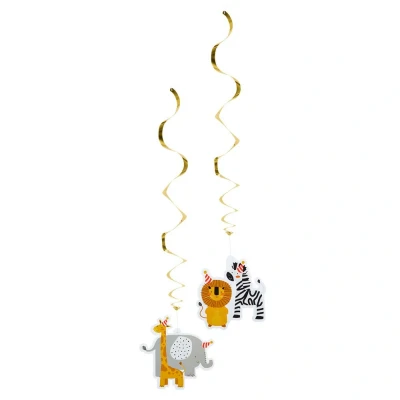 Afbeelding van Hangdecoratie Swirls Safari Kids 85cm 2 stuks