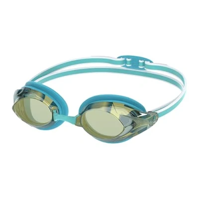 Afbeelding van Speedo Vanquisher 3.0 Lunettes de natation miroir pour femme Bouton Céleste/Miroir doré Taille unique