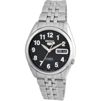 Afbeelding van Seiko Analogueico SNK381K1, Zwart/Grijs, armband, Armband