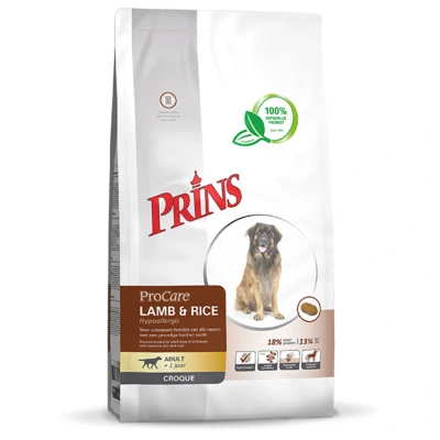 Afbeelding van Prins Procare Croque Hypo Allergic Lam/Rijst 10 KG