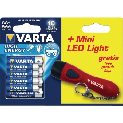 Afbeelding van Varta Readytosell alkaline 4 aa + aaa mini led light gratis 9.5cm 92400401082