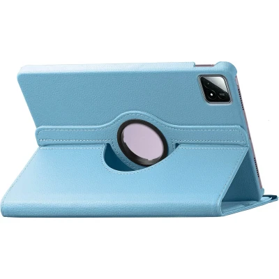 Afbeelding van iMoshion Tablet Hoes Geschikt voor Xiaomi Pad 6S Pro 12.4 360 Draaibare Bookcase Turquoise /Turquoise